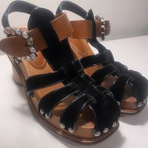 Coach Fisherman Clog With Rhinestone Buckle